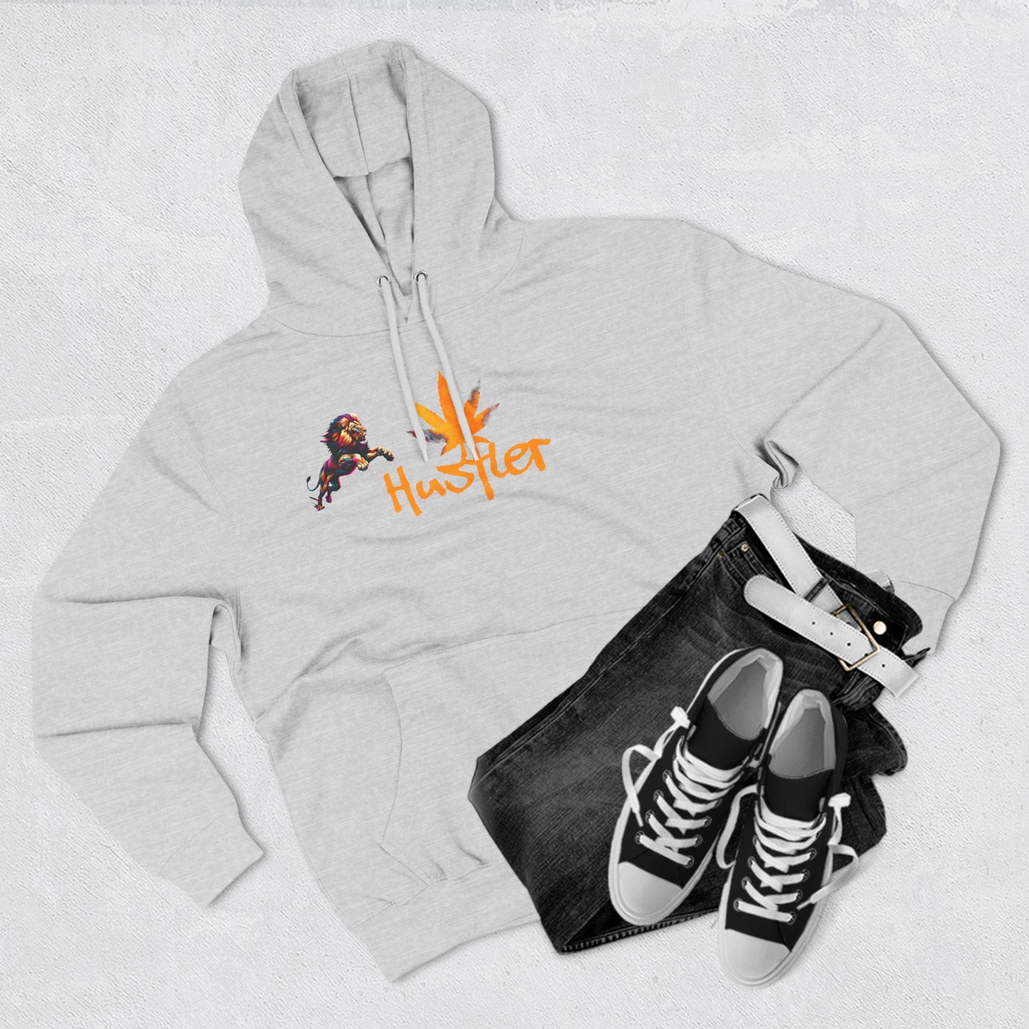 Fleece Hoodie Hustler Three-Panel Design