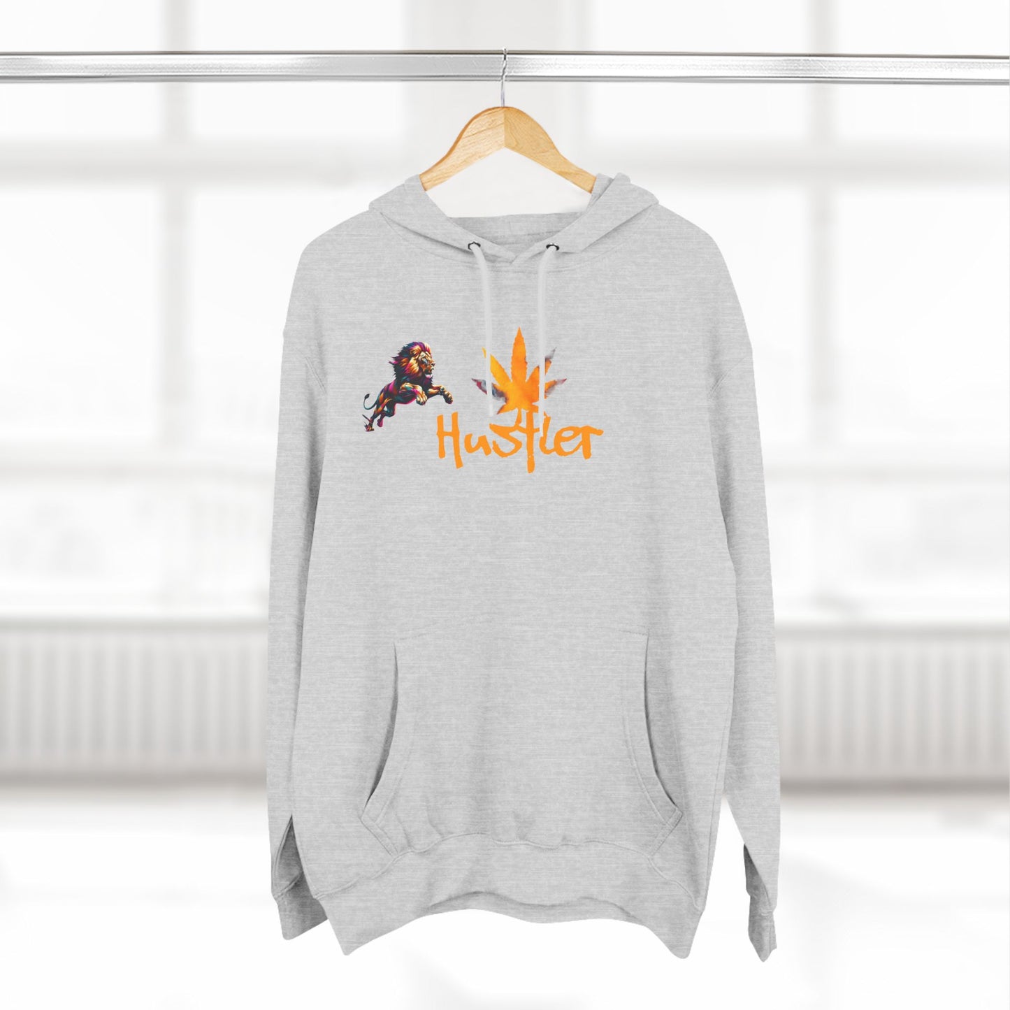 Fleece Hoodie Hustler Three-Panel Design