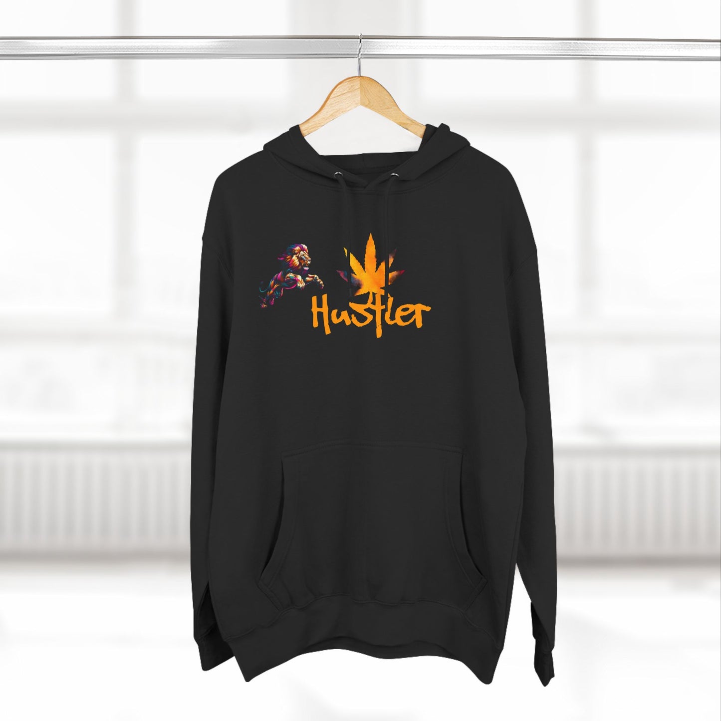 Fleece Hoodie Hustler Three-Panel Design