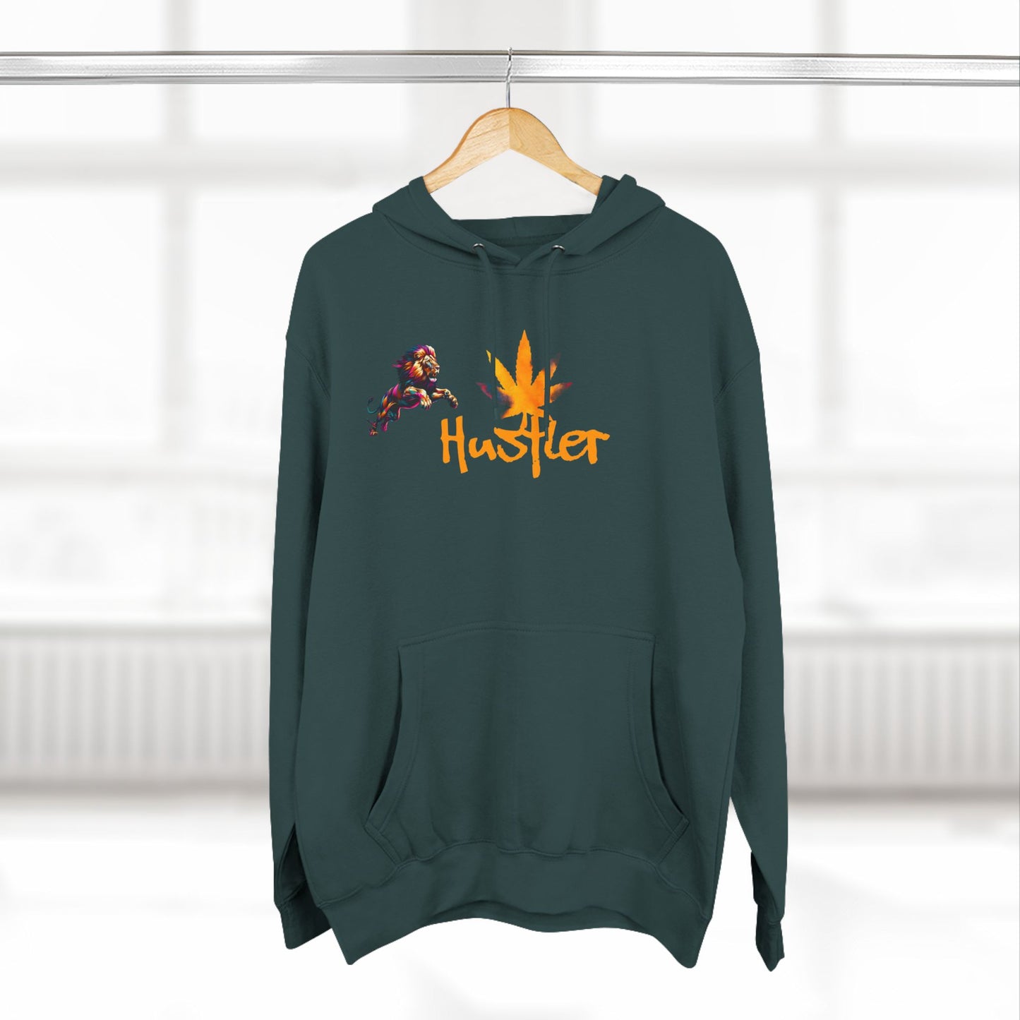 Fleece Hoodie Hustler Three-Panel Design