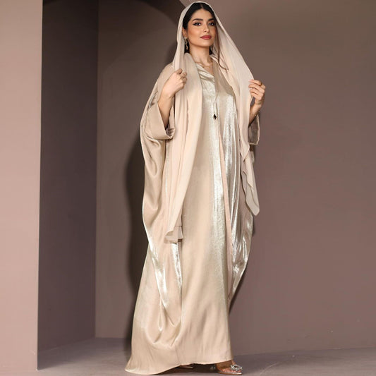 Middle East Fashion Bright Silk Satin Robe