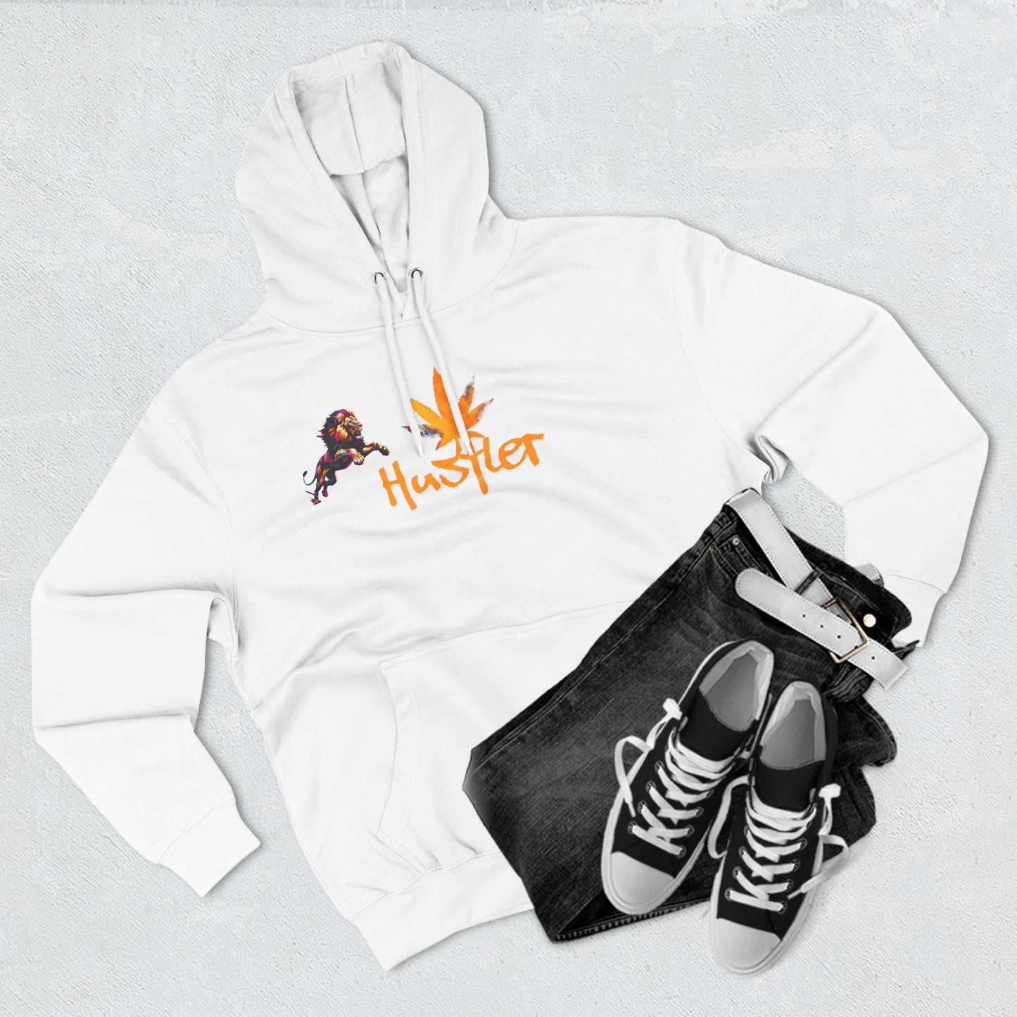 Fleece Hoodie Hustler Three-Panel Design