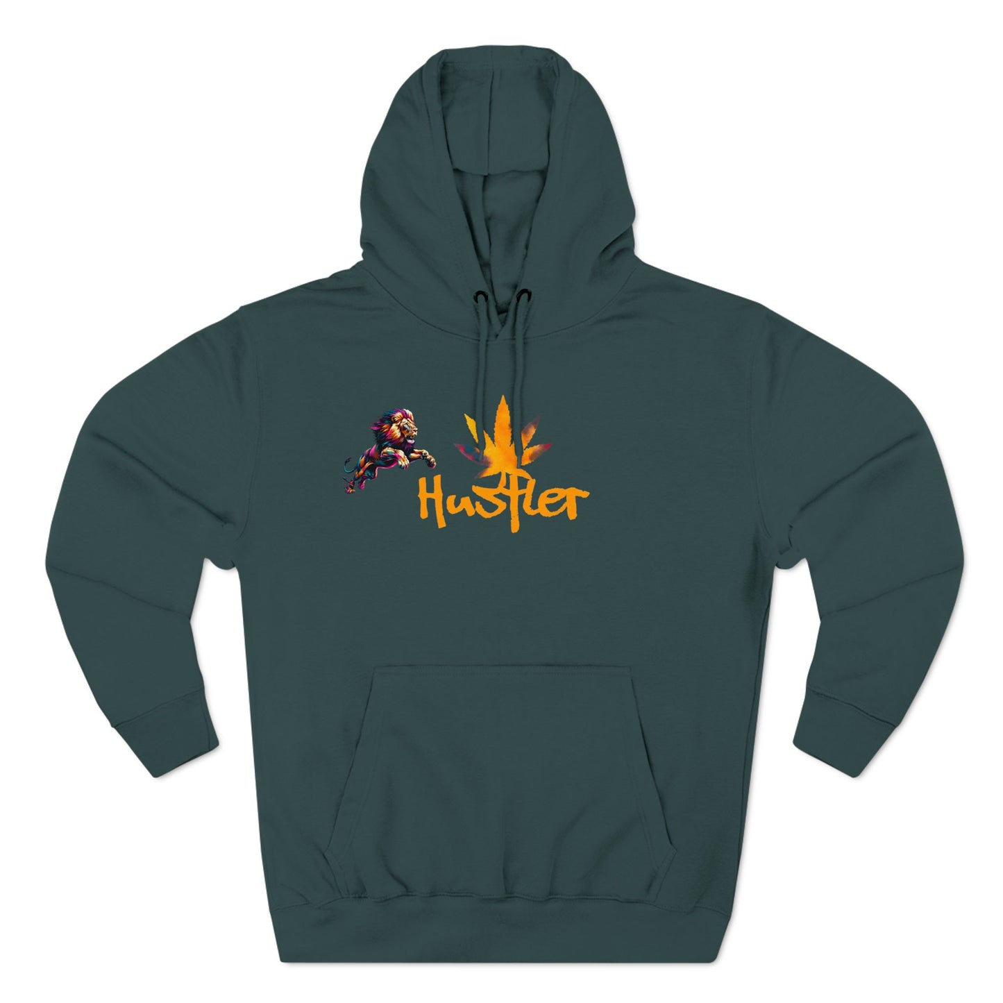 Fleece Hoodie Hustler Three-Panel Design