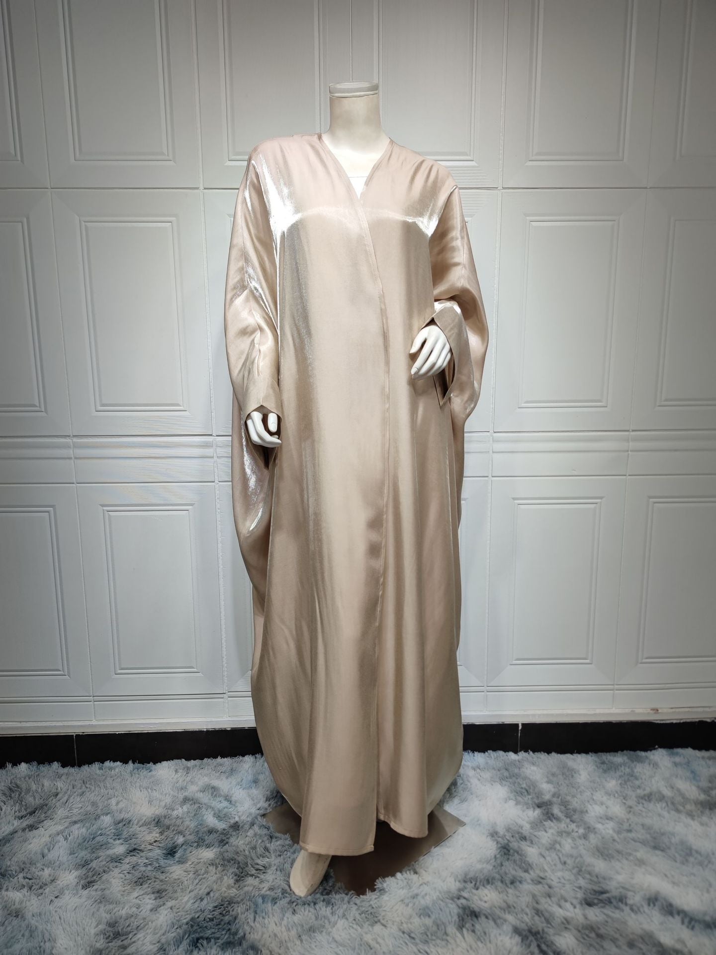 Middle East Fashion Bright Silk Satin Robe